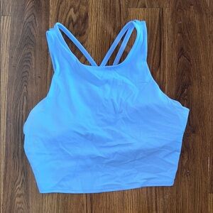 Athleta Light Blue Strappy Crop Top